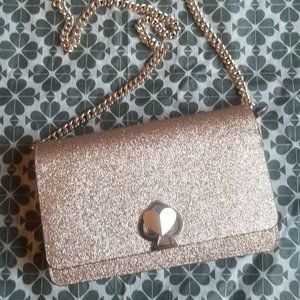 Kate Spade-Nicola shimmer twistlock chain wallet